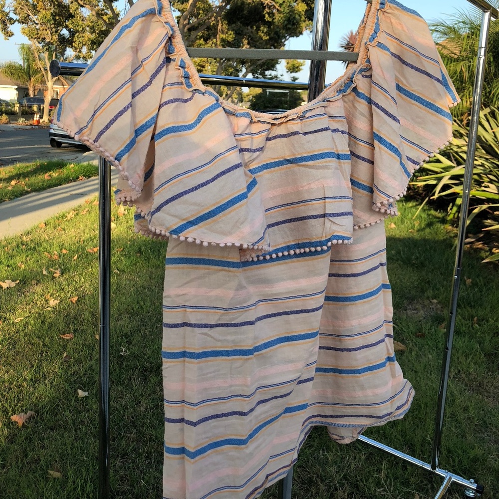 Striped off the shoulder shirt
